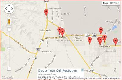 Map of other Cell Towers in relation to my 4 corners at 14/178
